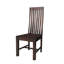 Beatriz Genuine Leather Solid Wood Slat Back Side Chair-121936643