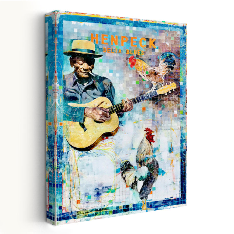 Poule de poule - art de poules musicales et figuratives, H 24 po x l 16 po