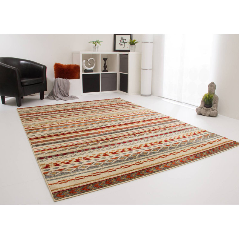 Evenson Striped Hand Woven Area Rug, Rectangle 160 x 230cm