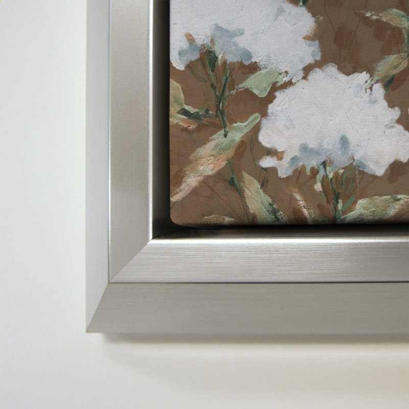 «Mocha Garden I» par Carol Robinson - Impression sur toile, H 40 po x l 28 po, Argent