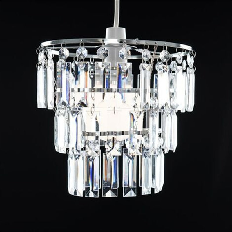 24.5cm H Drum Lamp Shade in Clear