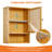Space-Saving Bamboo Bathroom Wall Cabinet with Rattan Doors – Adjustable Shelf – Wall Mounted Medicine Cabinet – Over Toilet Storage Organizer – Natural Wood Color – Color: Original Wood-for-Supply-1749981967