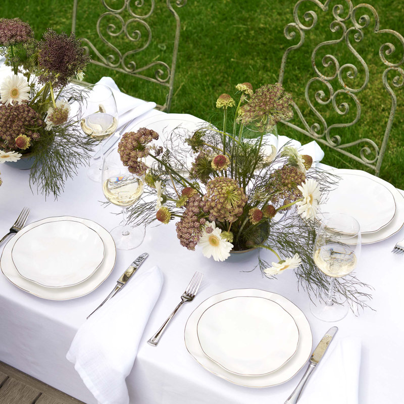 Lenox Blue Bay White 24-Piece Dinnerware Set