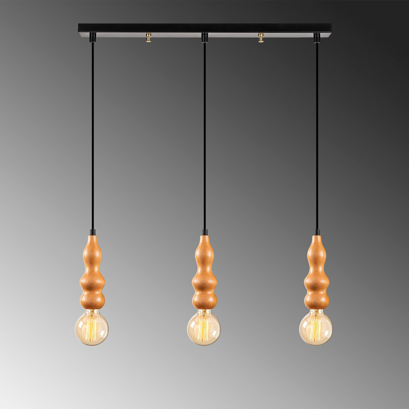 Luminaire suspendu pour îlot de cuisine 3 lumières Henline