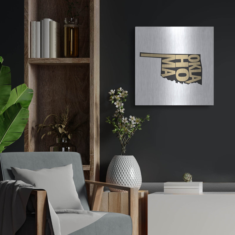  «Oklahoma 2» par Art Licensing Studio, art mural en métal, 24 po x 24 po, H 24 po x l 24 po