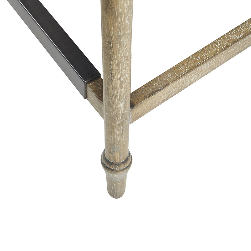 Tabouret de comptoir de 25 po avec coussin rembourré - bleu, pieds en bois, assemblage requis sur un repose-pieds solide, mobilier de salle à manger élégant, nécessaire et outil fourni