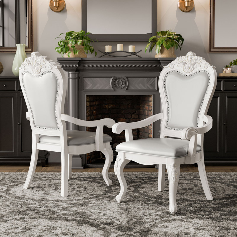Fauteuils Roslindale, Gris, Blanc