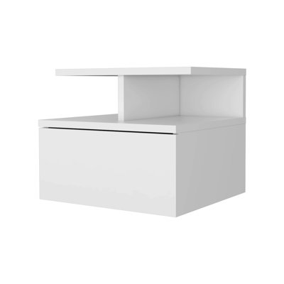 Wimjan 12" Wood One Drawer Floating Nightstand by Ebern Designs