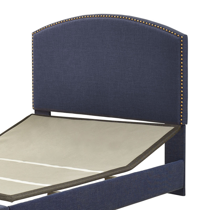 Benedict Upholstered Headboard, King/California King, Navy Linen