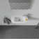D-Code Ceramic Rectangular Wall Mount Bathroom Sink with Overflow