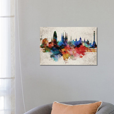 Barcelona Abstract - Wrapped Canvas Print