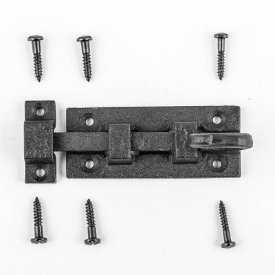 Fourniture de rénovation pour armoire ou porte en fer forgé noir 3 7/8 po