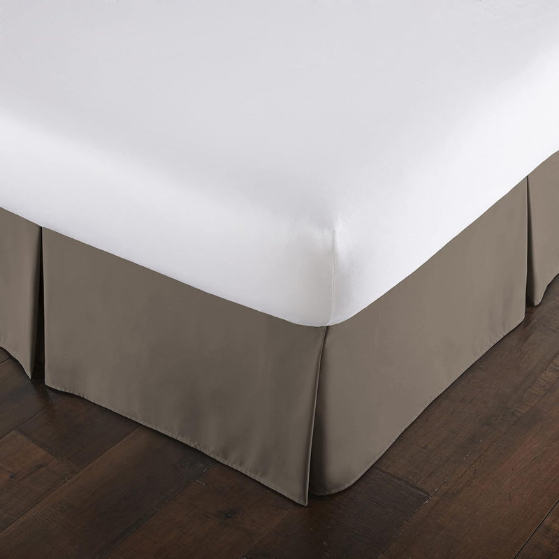 Southshore Fine Linens Vilano Pleated Bed Skirt, Double-Brushed Microfiber 15-Inch Drop Bed Skirt with Pleated Design, Machine Washable, Twin, Chocolate Brown