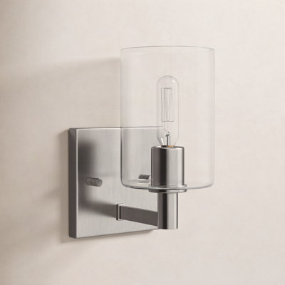 Haines Single Transparent Dimmable Bath Sconce