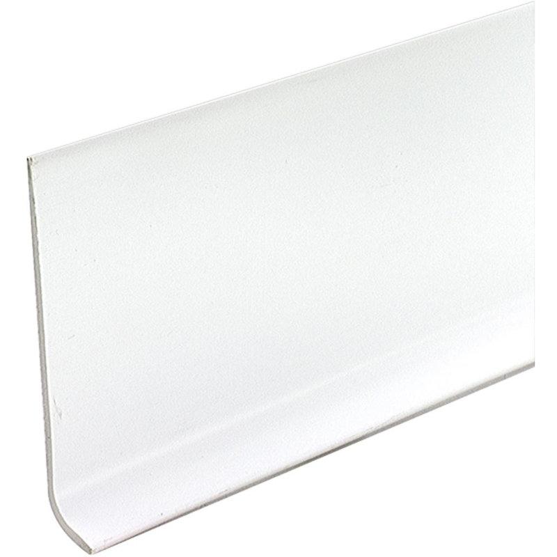 4' by 2-1/2" L Wall Base, White