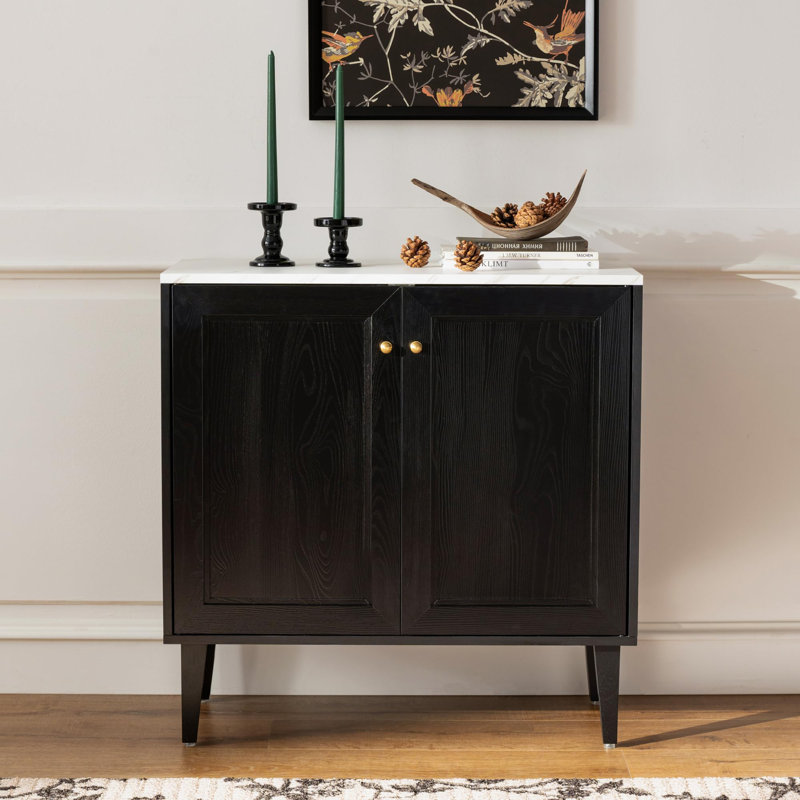 Hrant  2-door Accent  Cabinet, 1, Black