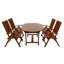 Annekatrin 4 - Person Wood Patio Dining Set with Oval Table