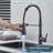 LED Light Kitchen Faucet with Pull Down Sprayer Industrial Single Handle Faucet for Farmhouse Camper Laundry Utility Rv Wet Bar Sinks-93608733