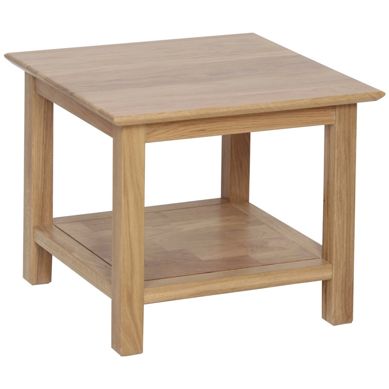 Newbury Four Leg Coffee Table with Storage, H50 x L53cm, Natural Oak