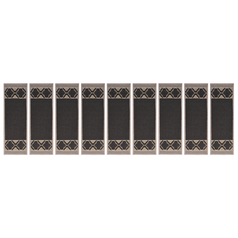 Tapis d'escalier noir antidérapant