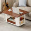 Table basse / table d'appoint moderne 27,6 po avec plateau pliable et roulettes 27,6 po-747742599