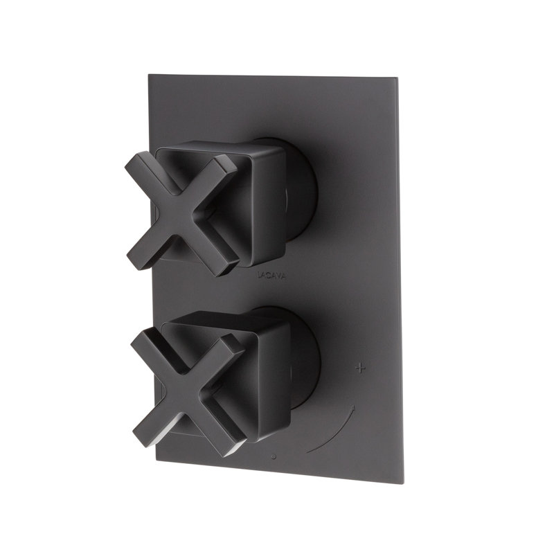 Eleganza Built-In Progressive Pressure Balancing 2-Way Diverter Mixer, Matte Black