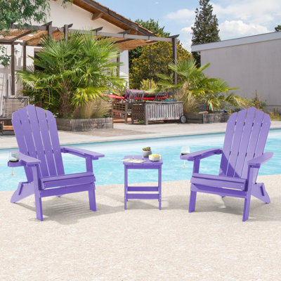Ensemble de 2 chaises Adirondack pliantes Aeralyn