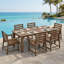 Ensemble de table de salle à manger de patio six pièces-680667388