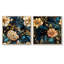 Celya - Ensemble de 2 collages carrés floraux-102161689-102161699