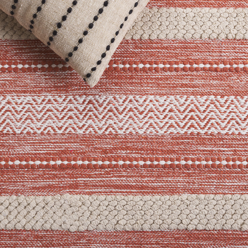 Fransien 976 Area Rug In Orange / Ivory, Rectangle 5' x 8'