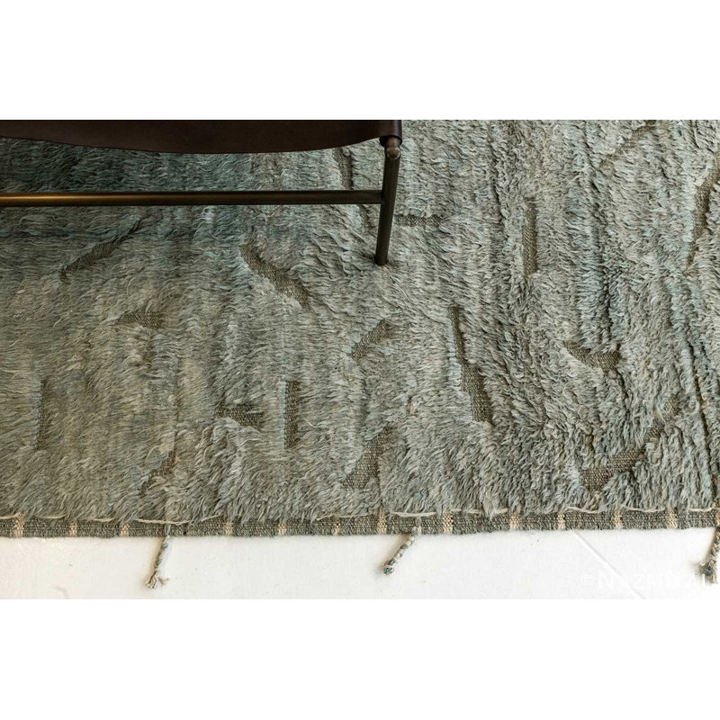 Modern Distressed One-of-a-Kind Rectangle 5'5" X 9'4" Area Rug