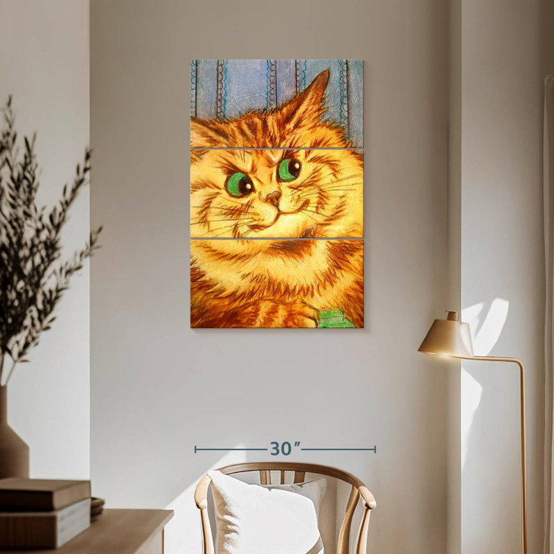Brampt Quizzical Cat, 57" H x 36" W