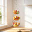 Panier à fruits en fil métallique avec rangement à trois niveaux, paniers d'organisation muraux pour la cuisine, la salle de bain, le placard, le jardin, sans installation de perforation