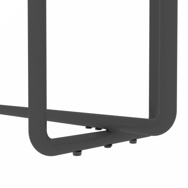 Console avec pied de table rectangulaire en verre trempé rectangulaire, Noir