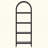 4-Tier Industrial Black Arched Open Bookshelf