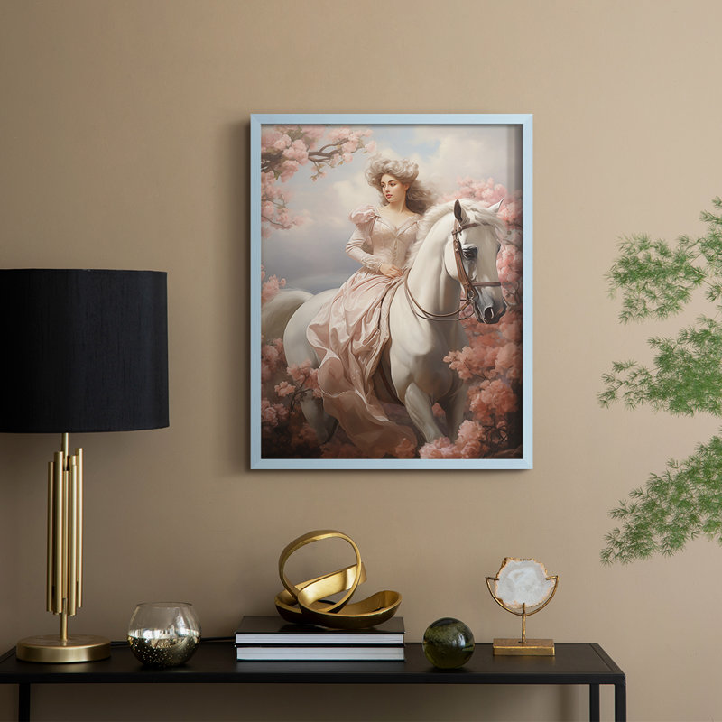 Reproduction encadrée WOMEN Series CMLVI - bois massif, H 11 po x l 9 po, Bleu