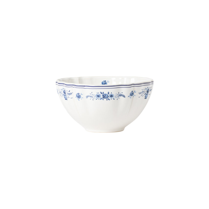 Vila Pasta Bowls, White/Blue