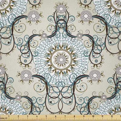 Davens Rococo Floral Scroll with Swirls Multi-Purpose Fabric