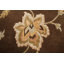Tapis népalais oriental brun / jaune / beige à motif végétal noué à la main 8 pi x 9 pi 8 po