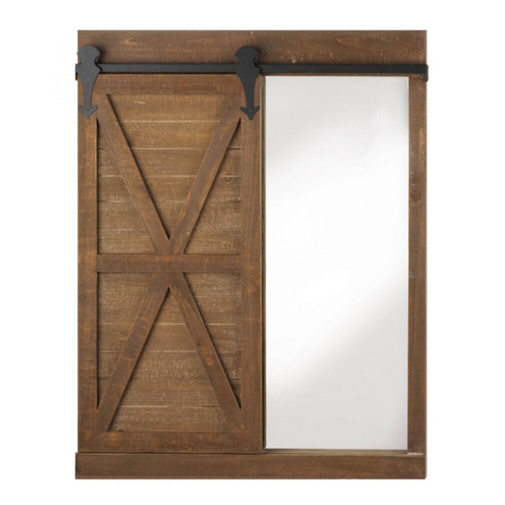 Loon Peak® Adallysha Wood Flat Mirror | Wayfair