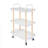3 Tier Rolling Storage Utility Cart Heavy Duty Craft Cart with Wheels Handle White Furniture Office