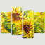 Tournesol, tournesols, peinture pour salon, bureau à domicile, très grand ensemble mural sur toile, ensemble de 4 pièces