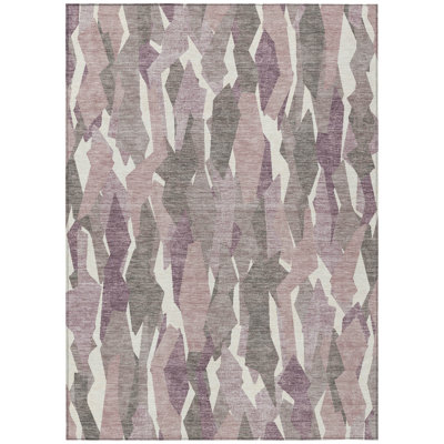 Machine Washable Indoor/Outdoor Bricen ACN2329 Stripes Rug
