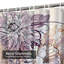Rideau de douche imperméable à motif floral avec 12 crochets-1908485699