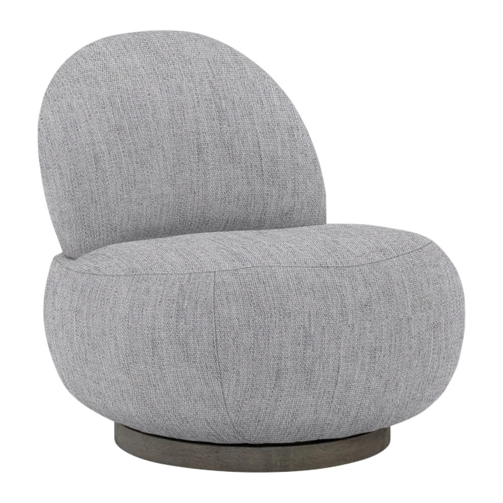 Caicos Swivel Patio Chair with Cushions, Canvas Granite Sunbrella® Canvas