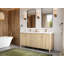 Chêne d'Atlanta 72 po X P 22 po Meuble-lavabo double en D -108734108