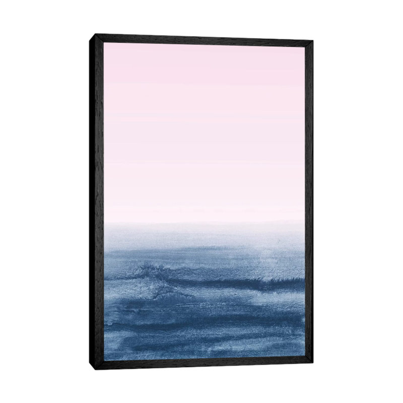 Watercolor Landscape X by Nouveau Prints - Print on Canvas, 152.4cm H x 101.6cm W x 3.81cm D, Black Framed