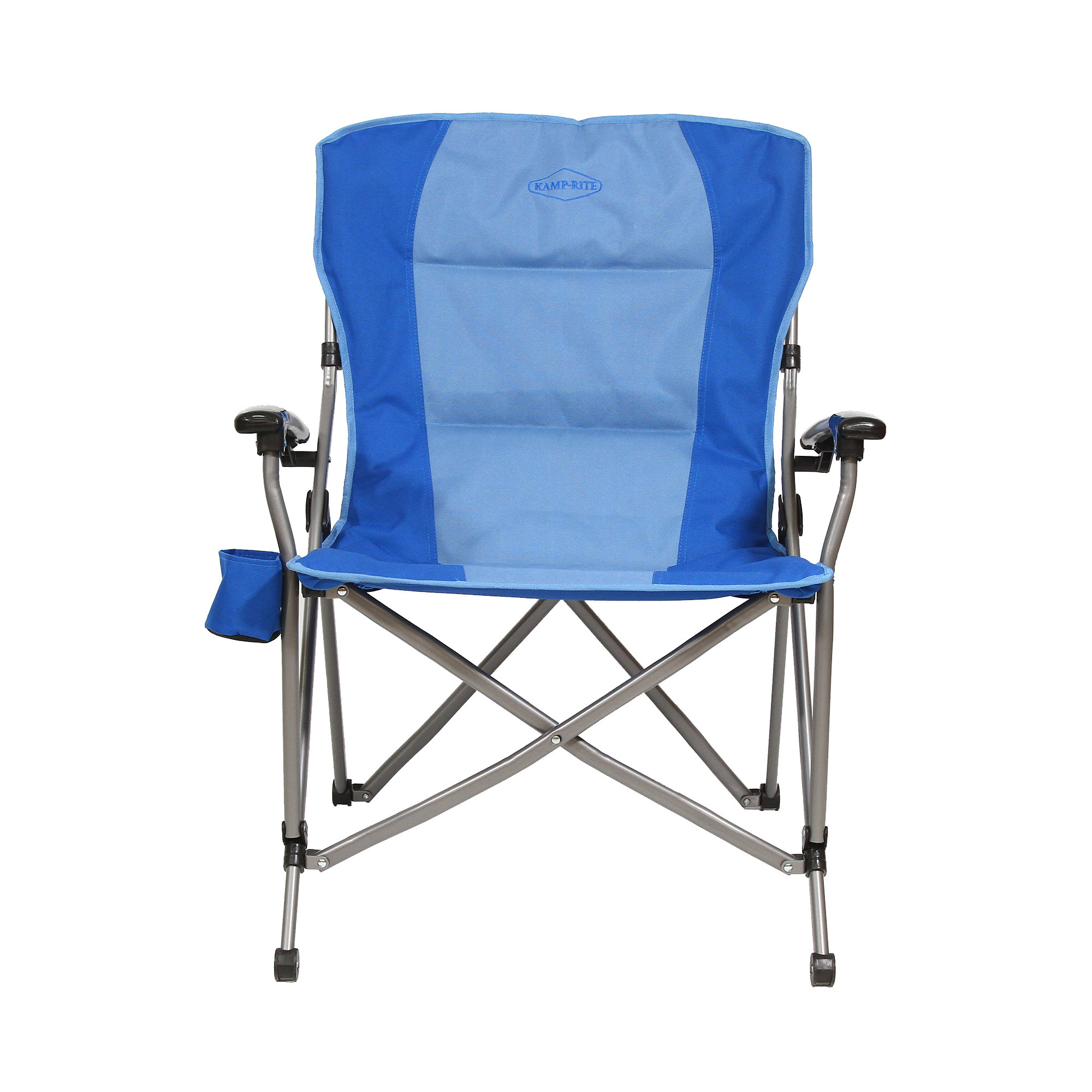 Kamp-Rite Folding Padded Outdoor Camping Chair w/Cupholder & Carry Bag