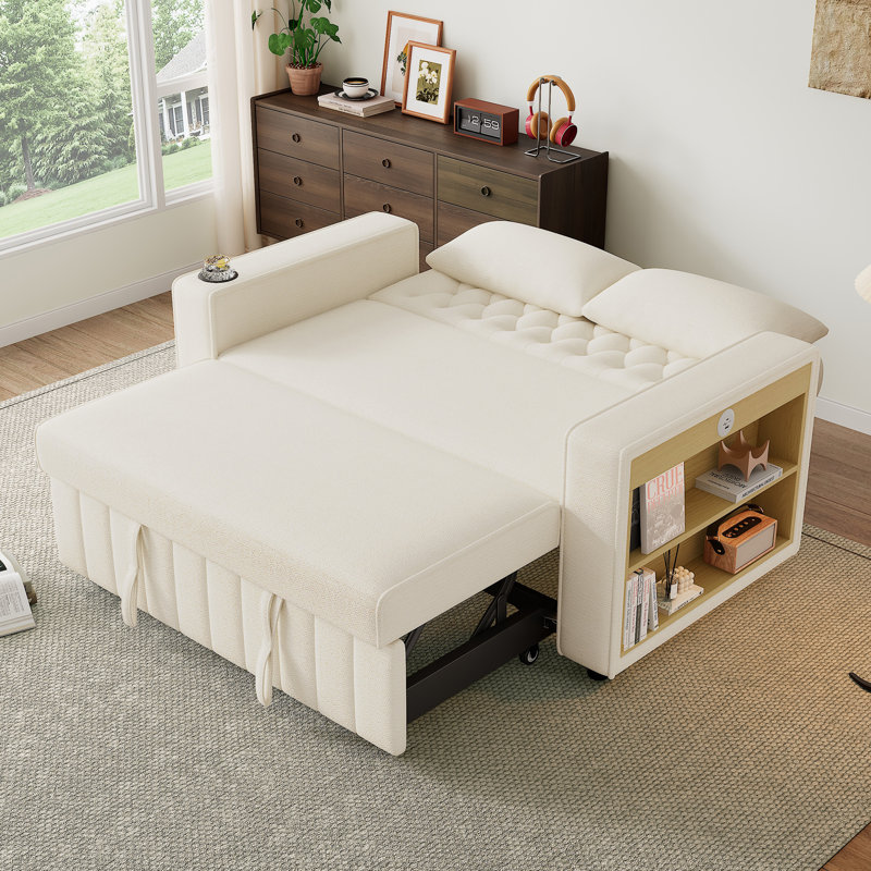 Upholstered Chaise Lounge, Beige