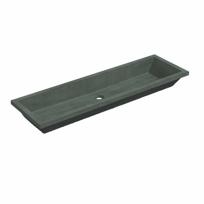 Lavabo de salle de bain encastré en béton 48 po Arcata